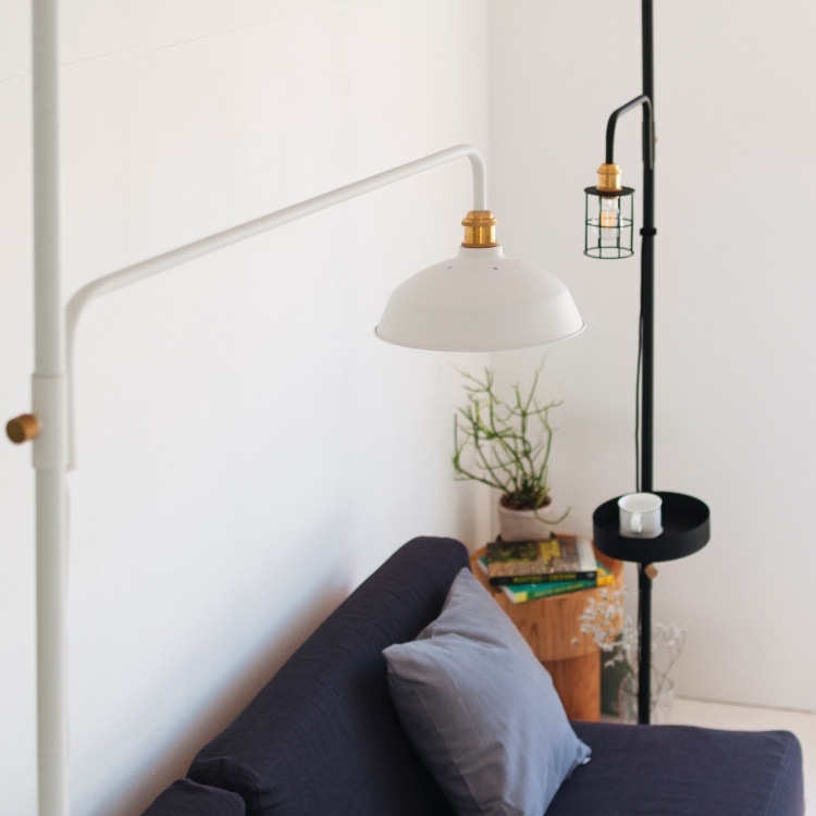 ドローアライン シェードアームL フロアライト セット (カラーホワイト