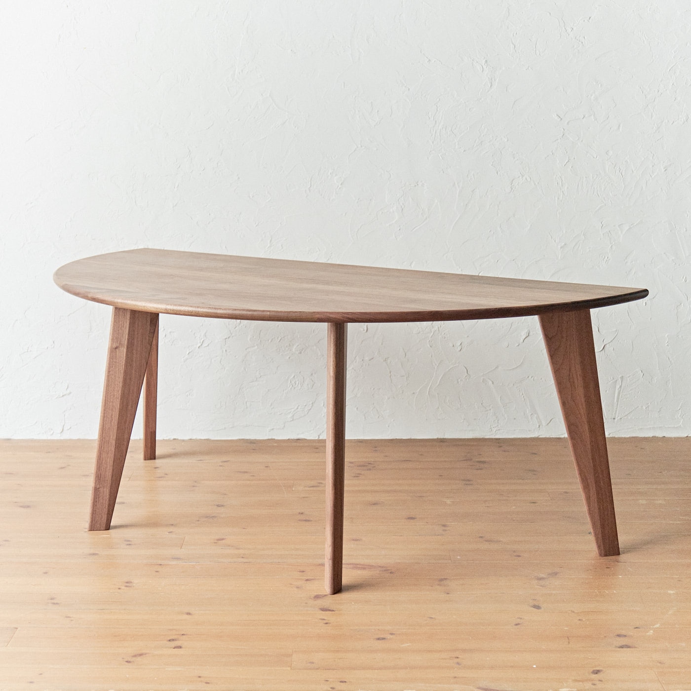 半円ダイニングテーブル(幅190cm) (樹種ウォールナット 塗装ワックス
