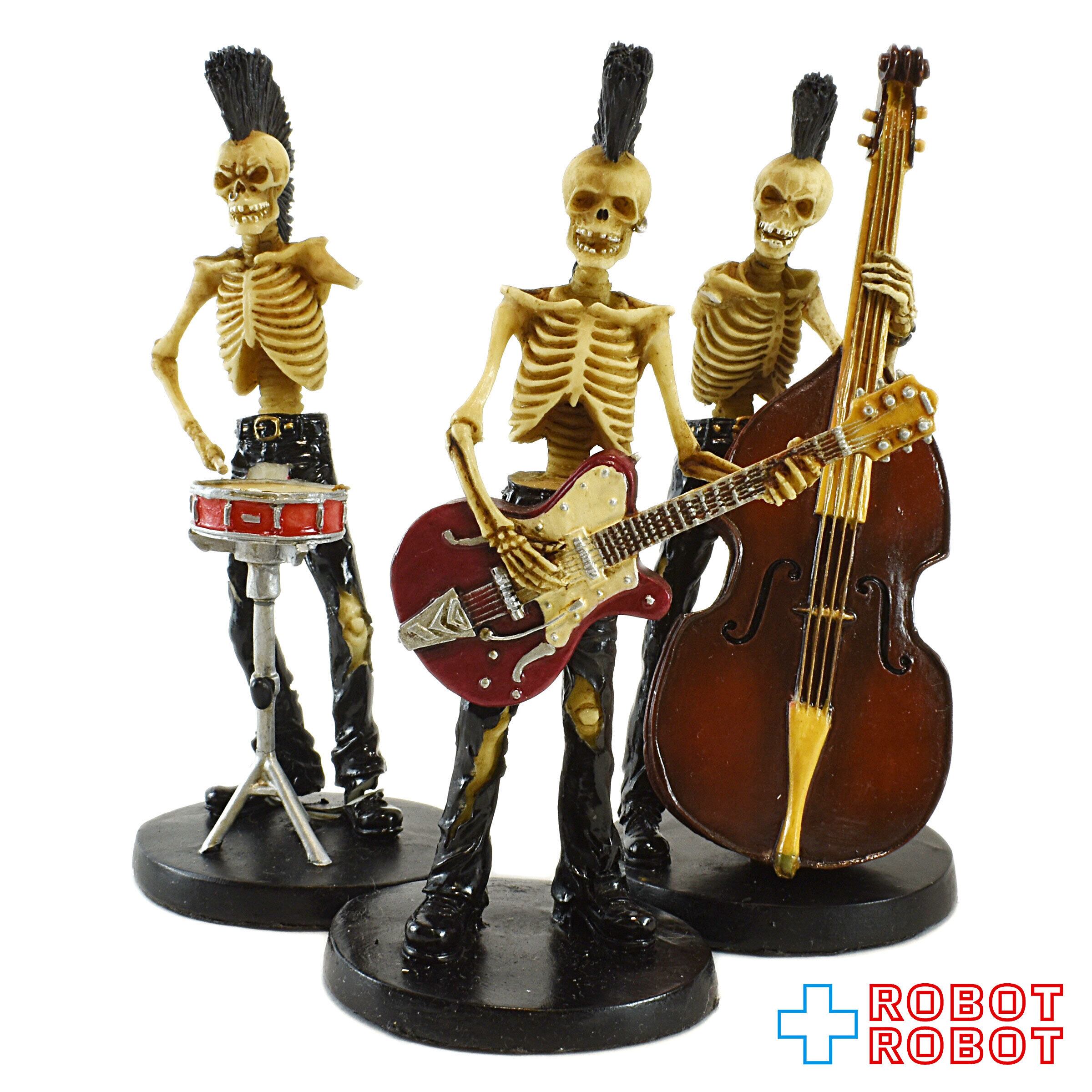 スカル・サイコビリー・バンド 骸骨ロックバンドフィギュア セット ※難
