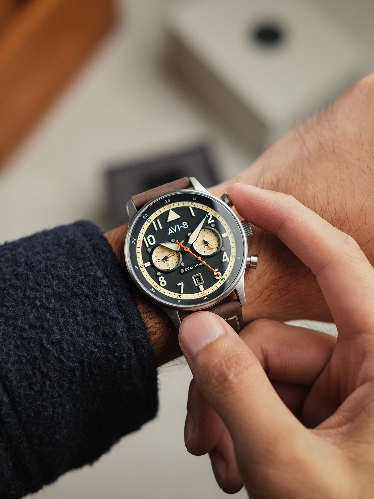 Hawker Hurricane Carey Dual Time Manston | Black Dial – Watch Gang