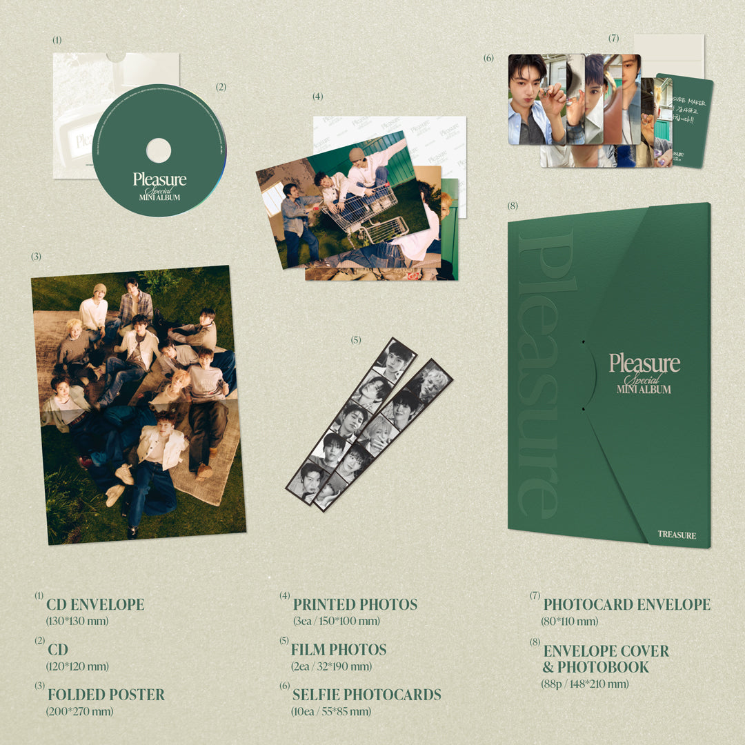 韓国盤】TREASURE SPECIAL MINI ALBUM [PLEASURE] [GREEN VER.] – YGEX