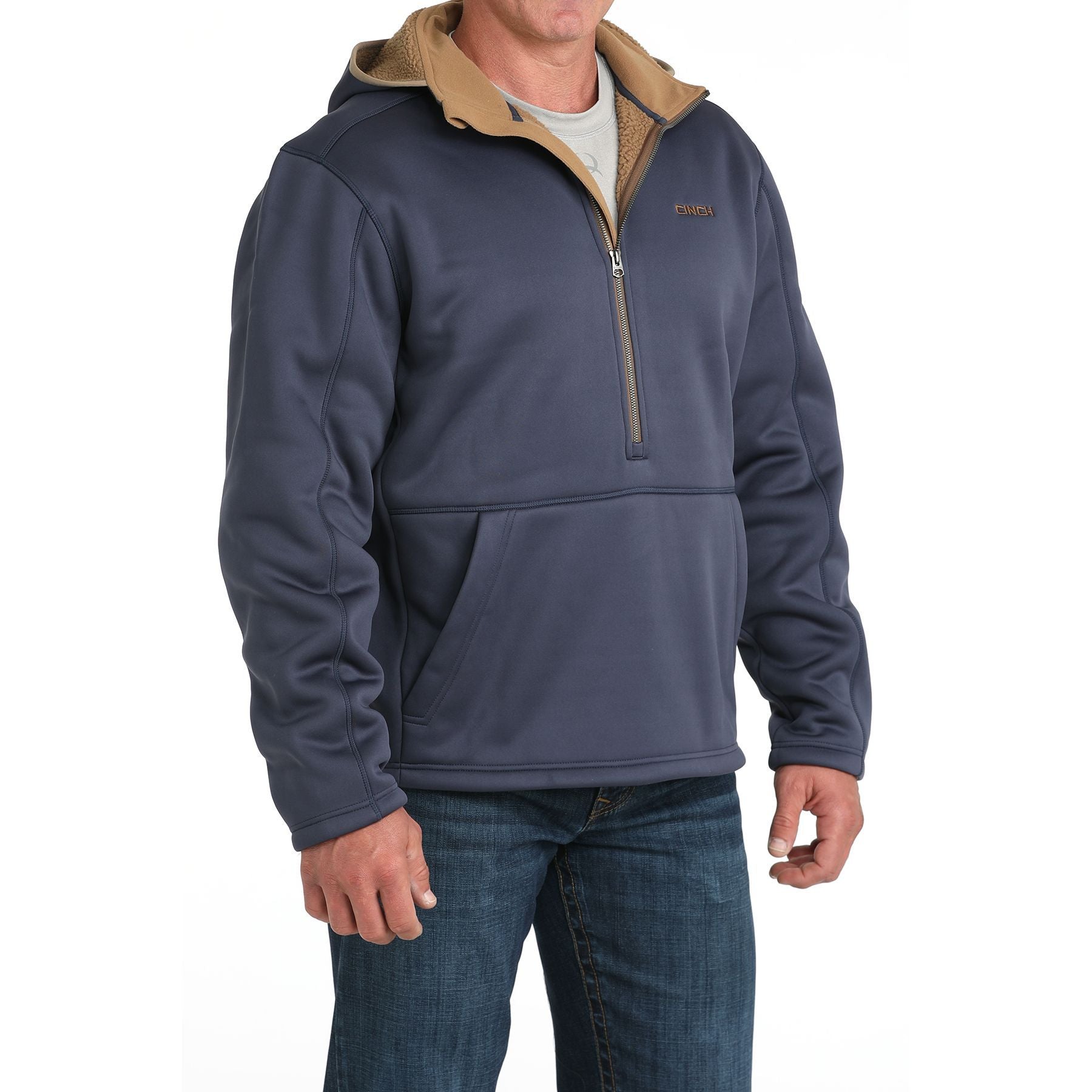 Men's Cinch Navy Sherpa Hoodie MWJ1915004 – Crazy House Western Wear