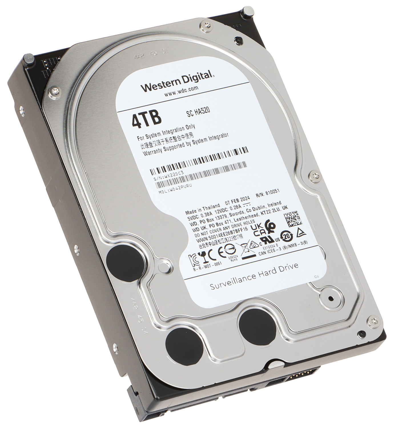 HARD PENTRU DVR HDD-WD42PURU 4TB 24/7 WESTERN DIGITAL - Hard