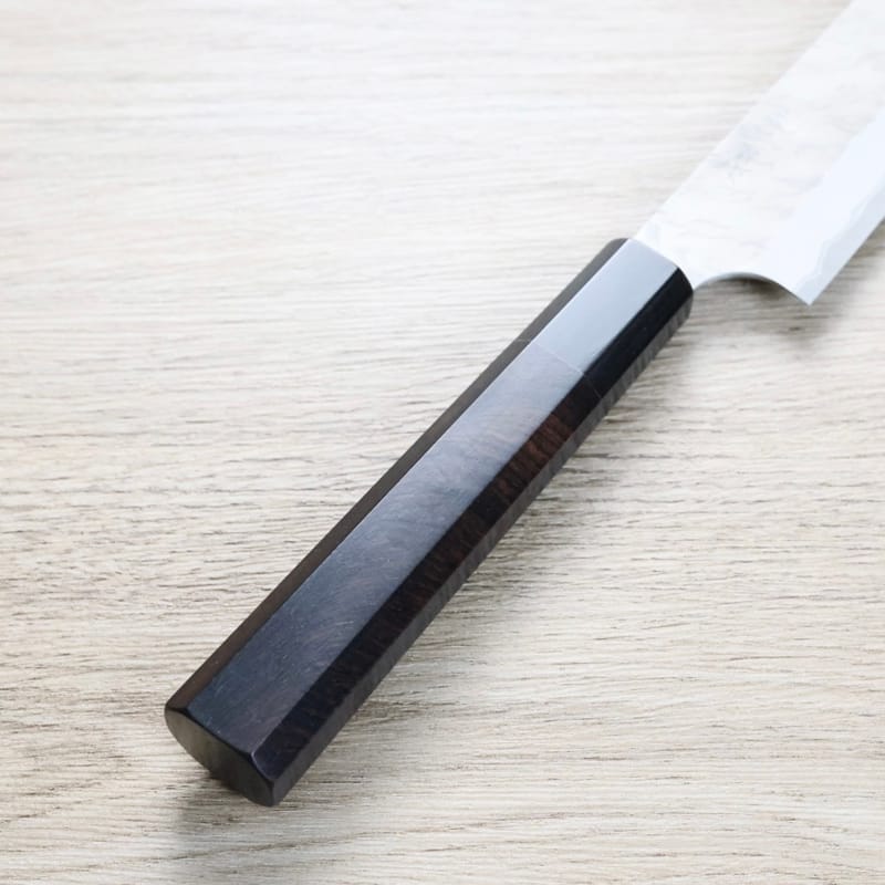 二唐刃物切付筋引255mm 紙超級鋼柳葉鎚目