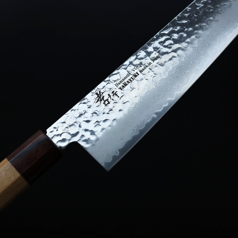 堺孝行和牛刀240mm VG10鋼33層鎚目大馬士革