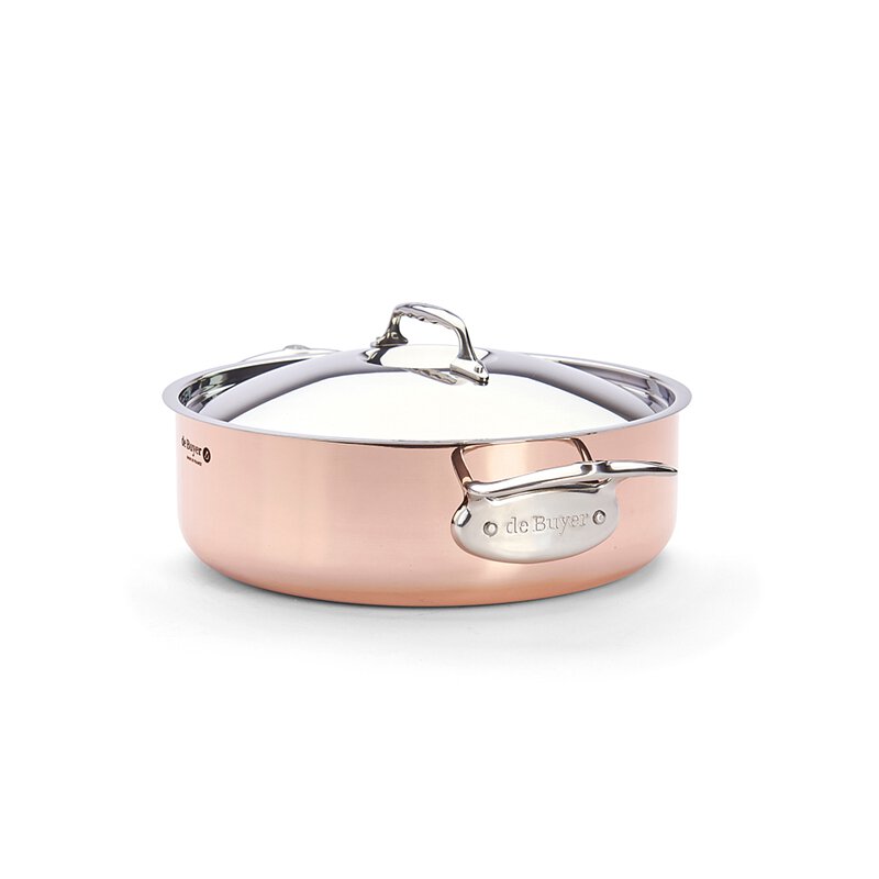銅鍋-頂級契合不鏽鋼雙耳調理銅鍋| 法國DE BUYER Prima Matera [適用IH