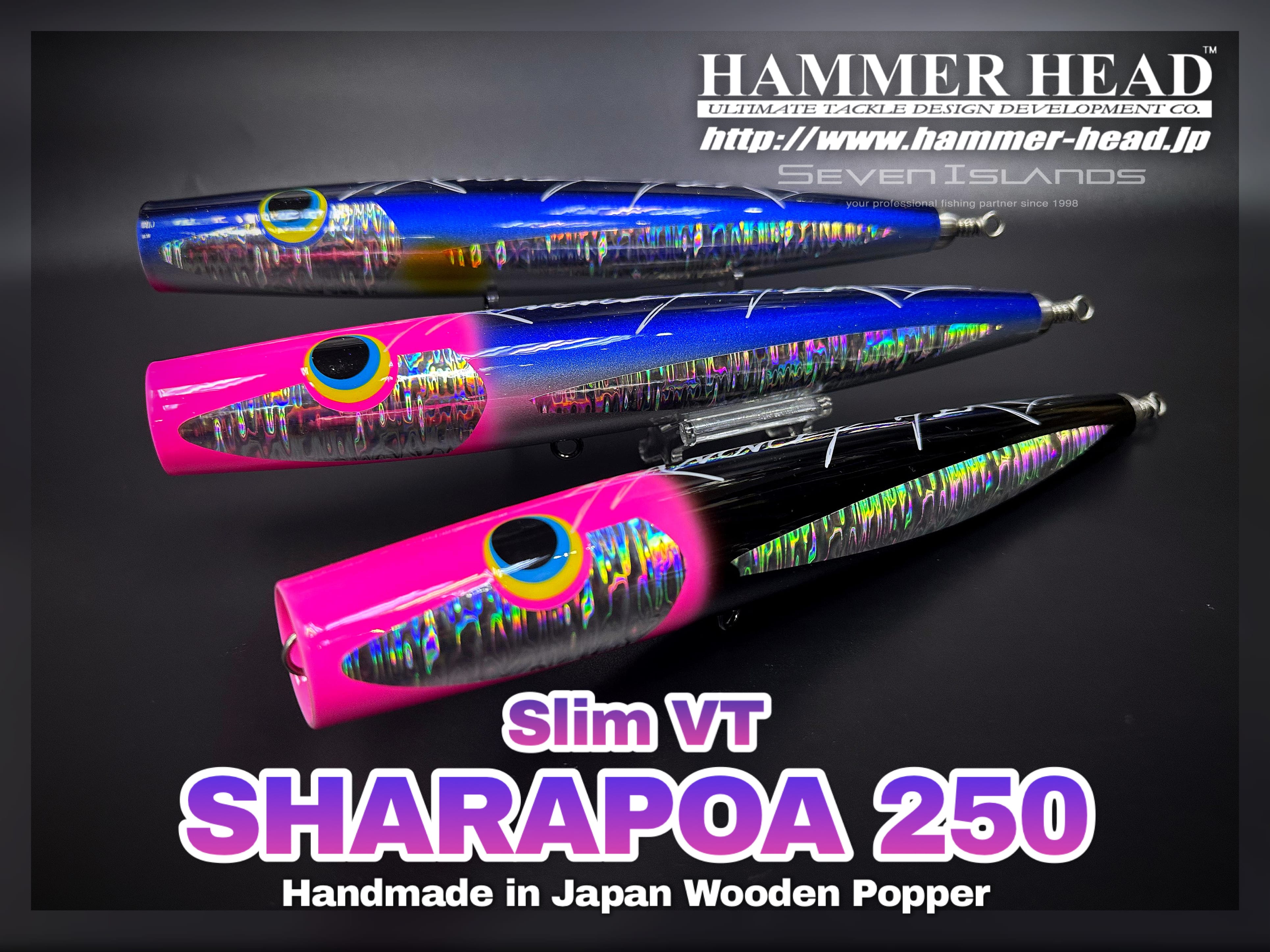 HAMMER-HEAD Sharapoa 250 Slim VT Wooden Popper