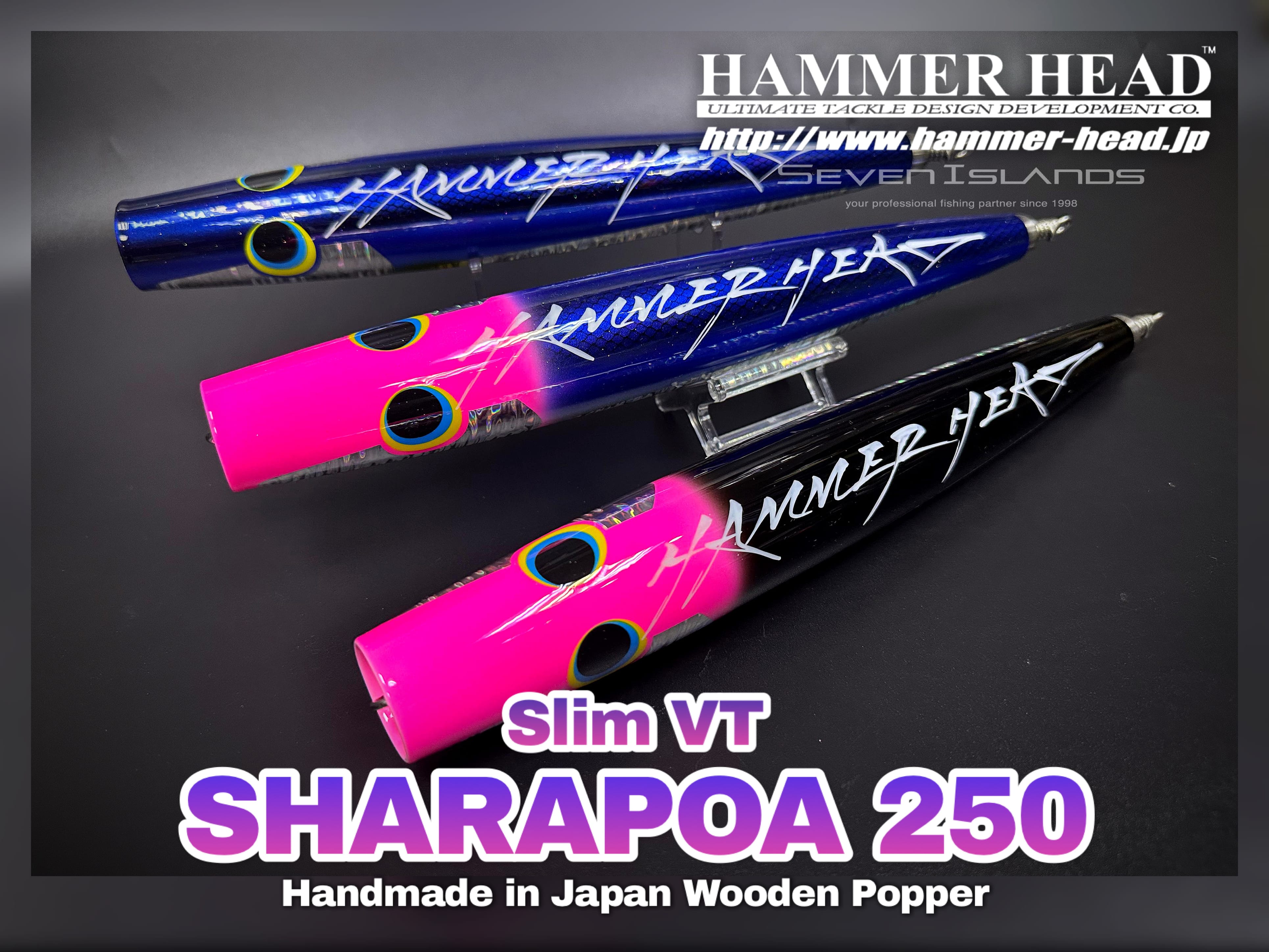 HAMMER-HEAD Sharapoa 250 Slim VT Wooden Popper