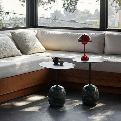 Lato Table LN8 Round ウォームブラック/エンパラドールマーブル