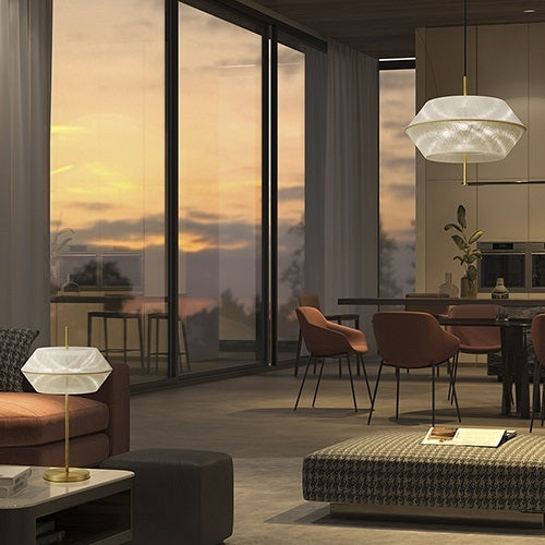 TWILIGHT ペンダントライト ベージュ Φ450mm - YAMAGIWA OnlineStore