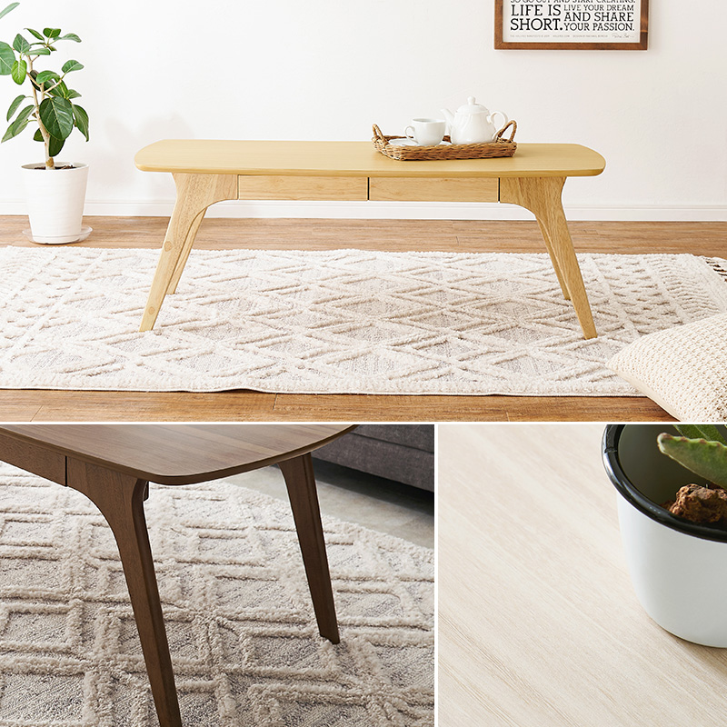 木目調 センターテーブル 幅110 引出し収納付き VT-7940を激安で販売