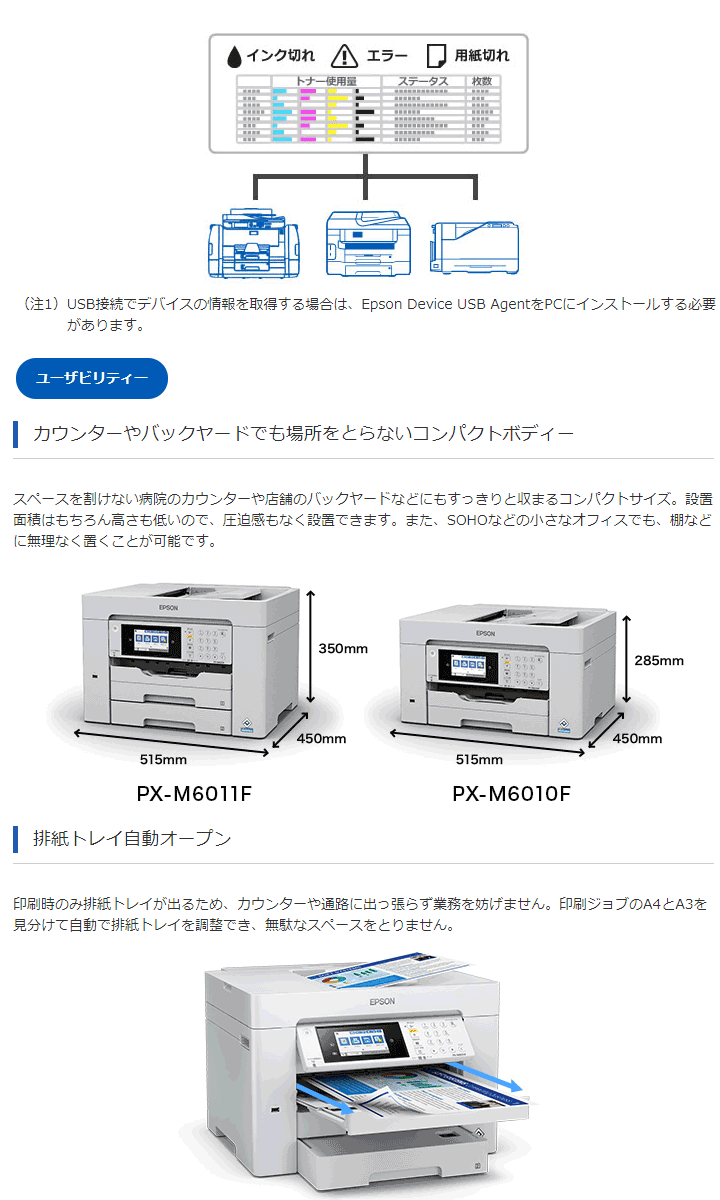 エプソン（EPSON） A3ノビ対応インクジェット複合機 ビジネス