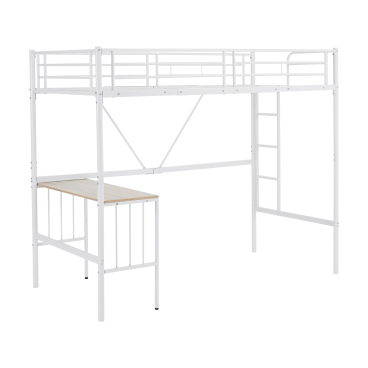 BTM 【全品8%OFF】ロフトベッド シングルベッド パイプベッド デスク付