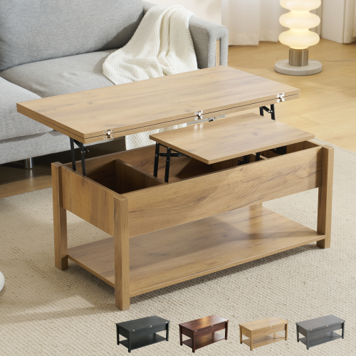 BTM ローテーブル 収納付き テーブル センターテーブル 天板昇降式