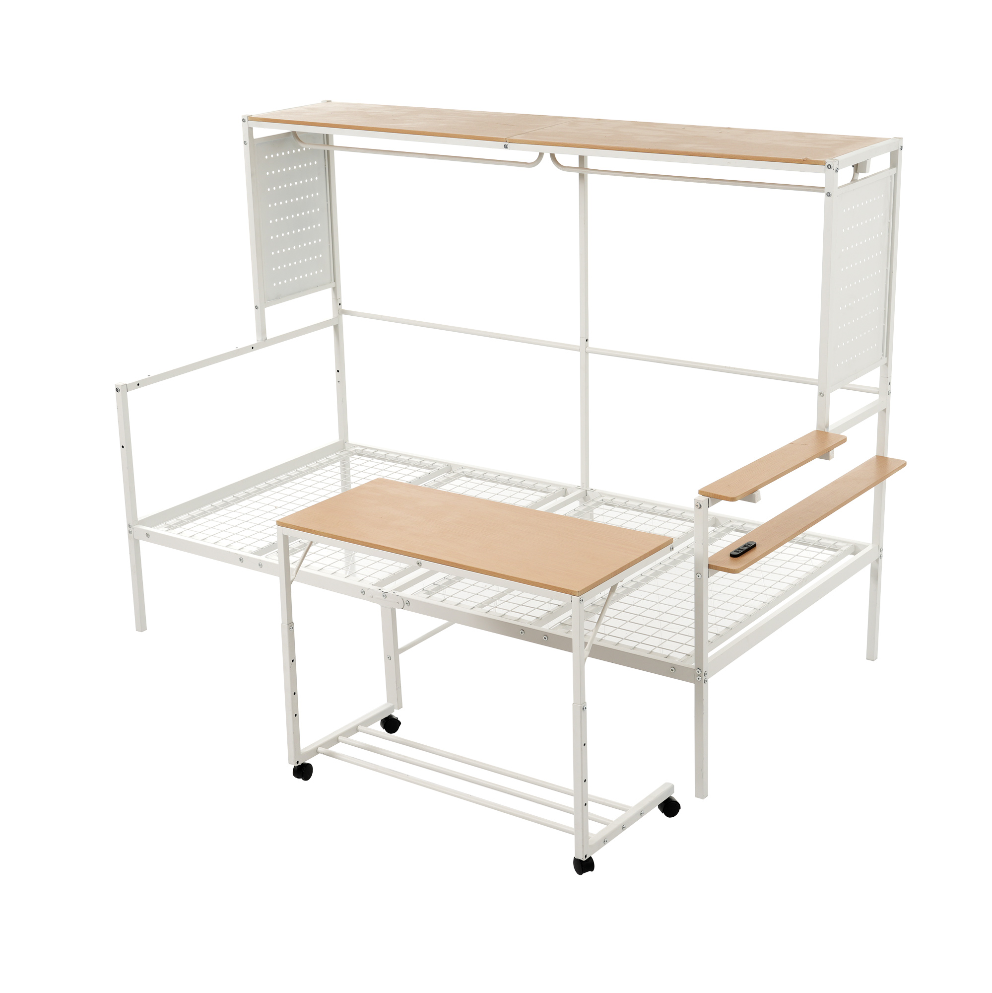 BTM システムベッド ロフトベッド シングル スチールネット 移動型