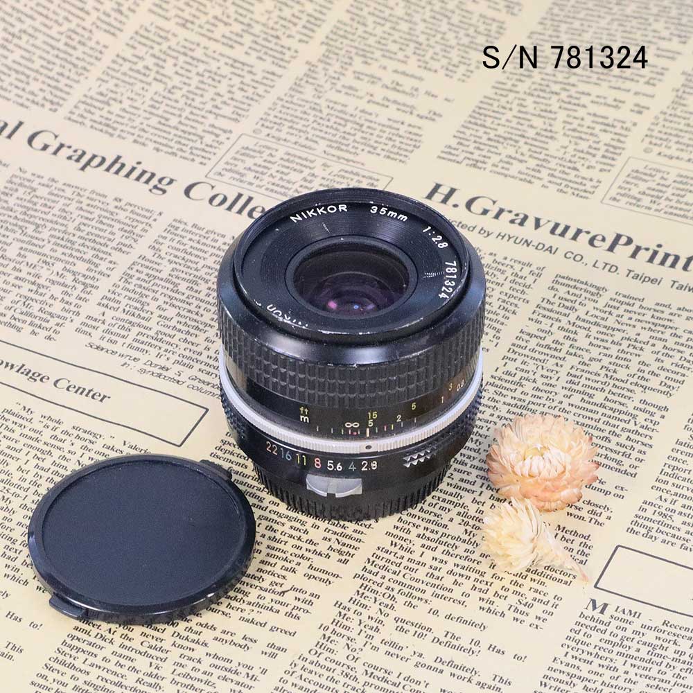 保証付 】【中古】 オールドレンズ Nikon NIKKOR 35mm f2.8 ニコン F