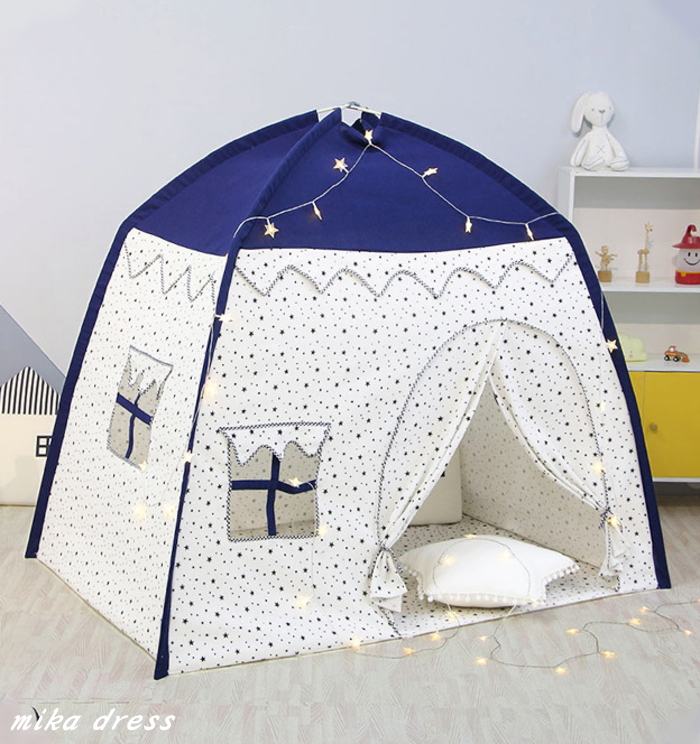キッズテント ホワイト ナチュラル 布 生地 綿 麻 軽量 家 かわいい