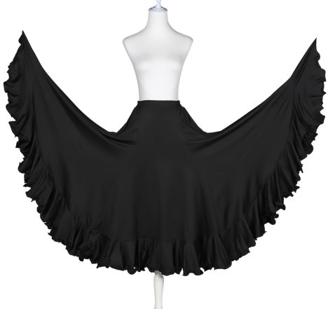 フラメンコ スカート ダンス衣装 ロングスカート マキシ丈 無地