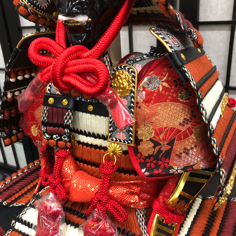 旭翠作 毛利元就公 鎧飾り 収納式 10号 鎧単品 五月節句 五月人形