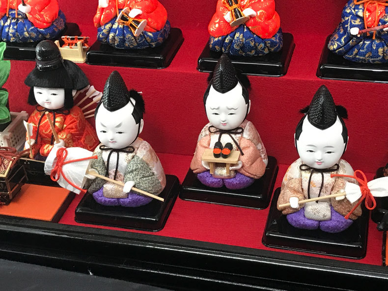 江戸木目込作家 翠豊作 雛人形 桜十五人 木目込十五人揃い オルゴール