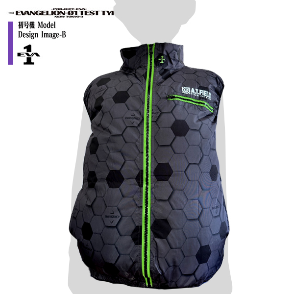 COVELL エヴァンゲリオン 空調冷風服 ベスト単品 初号機モデルB 3L