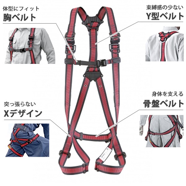 Tajima（タジマ） ハーネスGS 白 Lサイズ＋蛇腹ダブルL2セット A1GSLJR