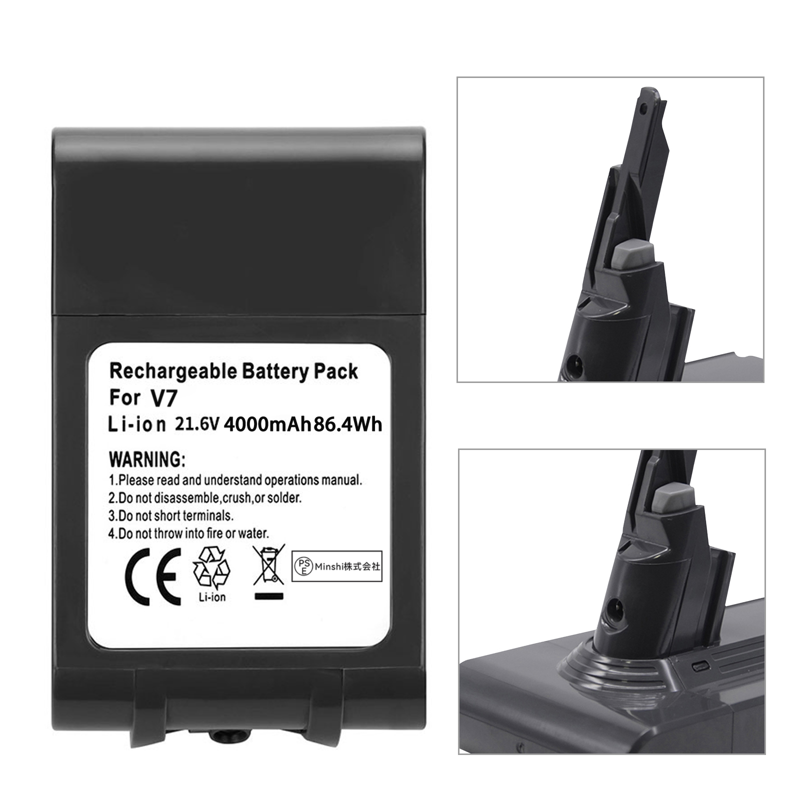 v7 ダイソン V7 Fluffy バッテリー 大容量 4000mAh 掃除機 互換 充電池