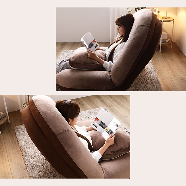 3WAY ソファベッド ブラウン もちもちボート型 リクライニング