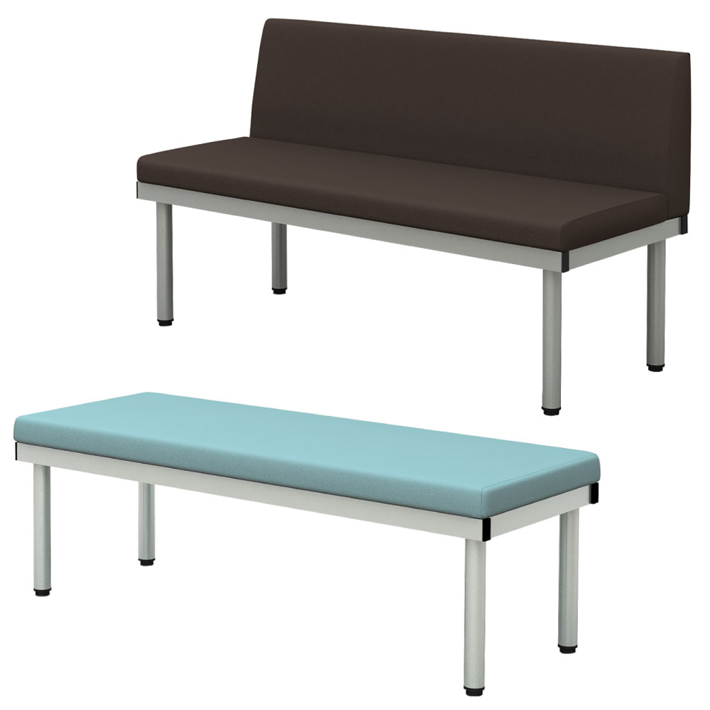 家具のAKIRA ロビーチェア ベンチソファー 待合室長椅子 2人掛け 幅