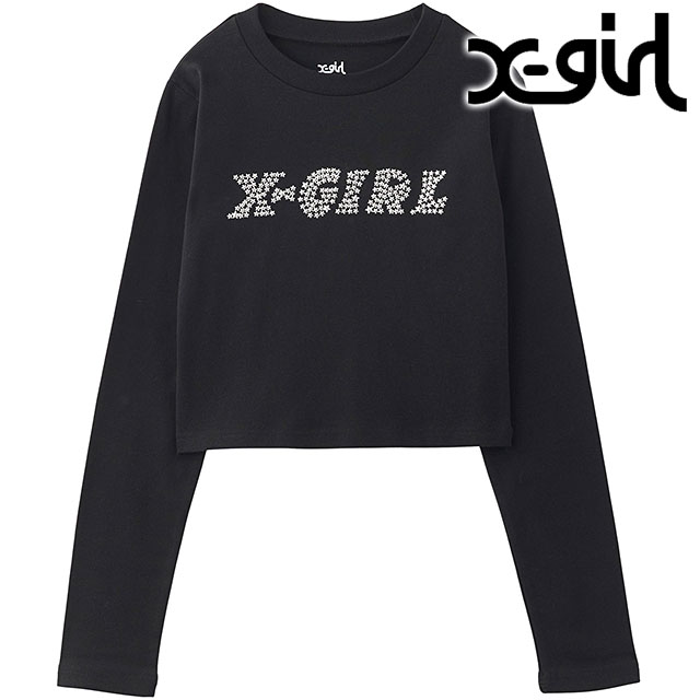X-girl（エックスガール） スターロゴ ロングスリーブ ベイビーTシャツ