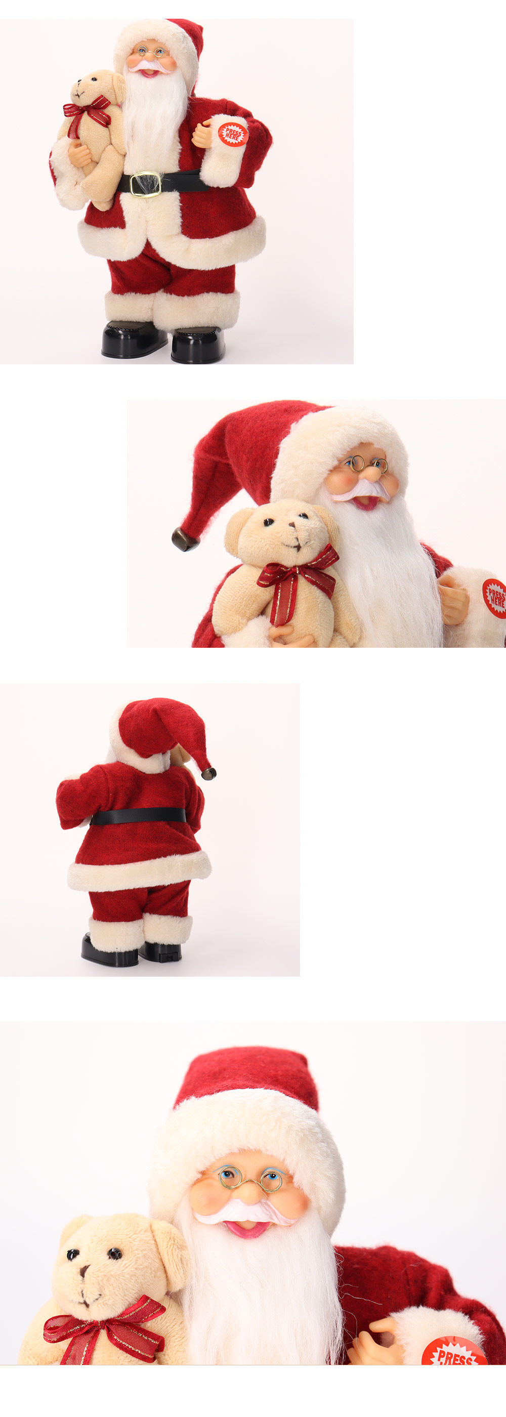 サンタクロース 人形 クリスマス 歌うサンタ テディベア ダンシング