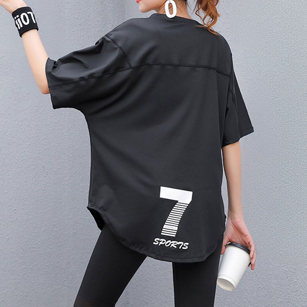 HYS SHOP ヨガウェア レディース 上下セット 半袖 オーバーサイズ T