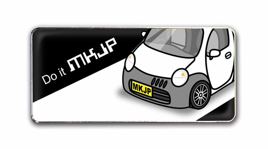 MKJP 車種別エンブレム 2個入り H25mm×W55mm スズキ ツイン EC22S ゆう