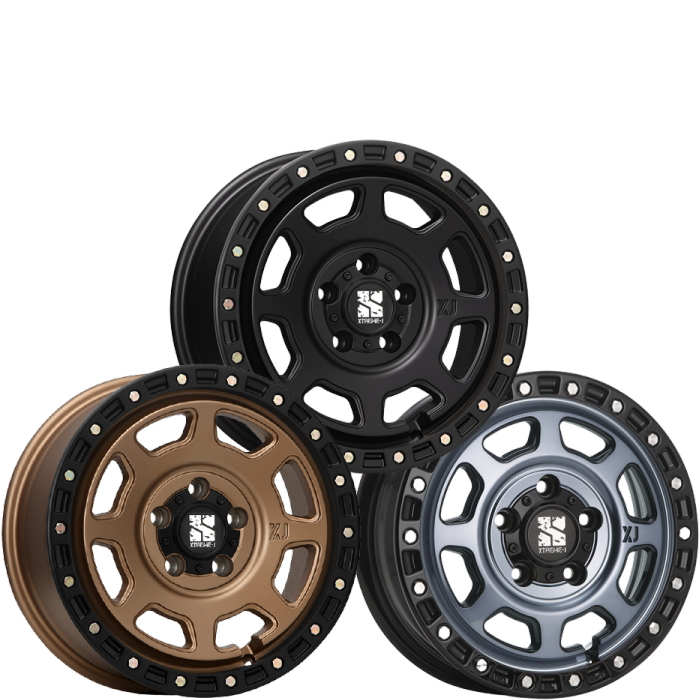 MLJ 17インチ 5穴 114.3 8J XTREME-J XJ07 サテンブラックorマット