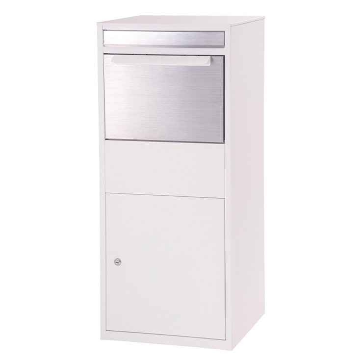 東谷 ポスト付き 置き型 一戸建て用 防水 スタンド 宅配ボックス 棚