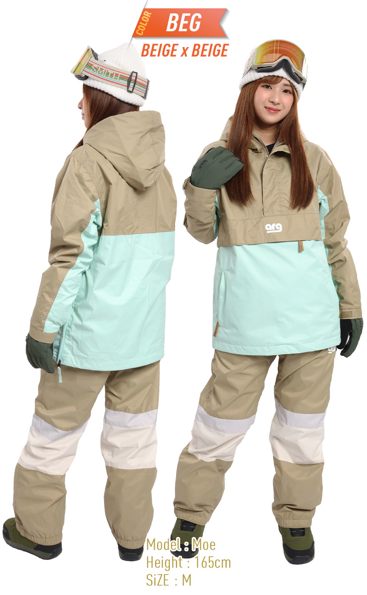 ARG エーアールジー 上下セット スノーボードウェア イージー