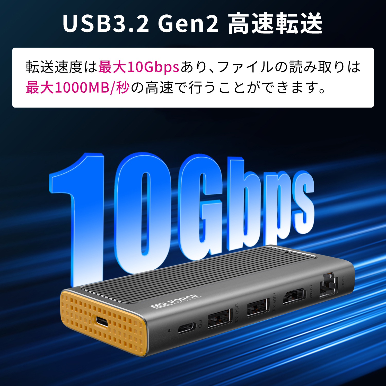 MSL FORCE 【最大600円OFF限定クーポン】6-in-1 USB Cハブ M.2 SSD 外