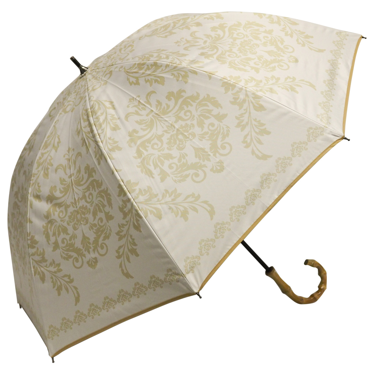 macocca（マコッカ） 日傘 完全遮光 ショート傘 親骨50cm ダマスク柄