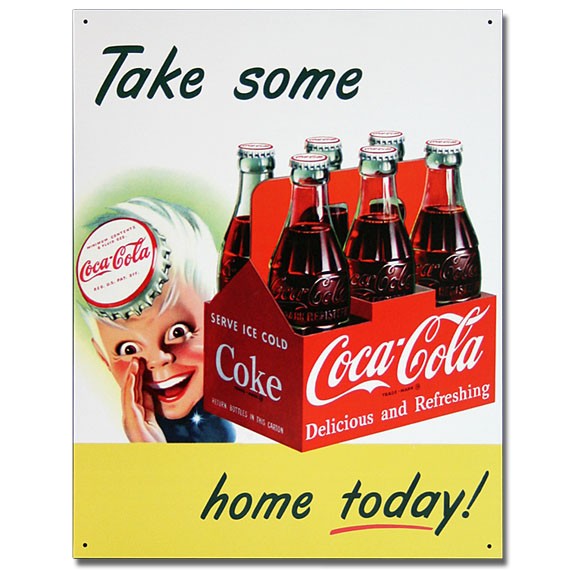 C3 ブリキ看板 COCA COLA コカコーラ スプライトボーイ TAKE SOME