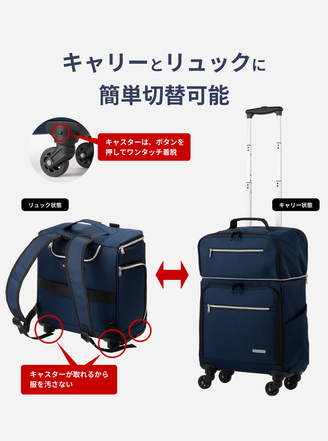 ソフトキャリー LEGEND WALKER ALES 4052-36 リュック スーツケース