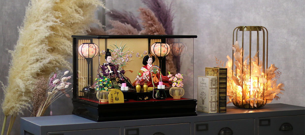 雛人形 ケース飾り ケース入り 小三五親王飾り 御雛 アクリルケース