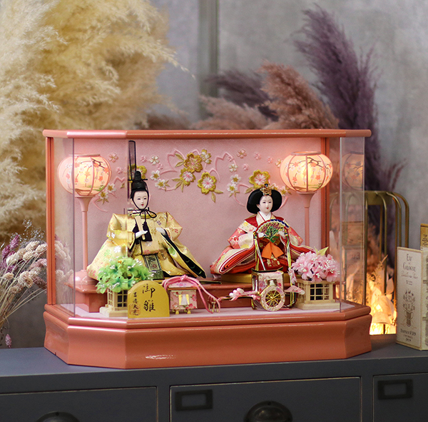 雛人形 ケース飾り ケース入り 小三五親王飾り 御雛 アクリルケース
