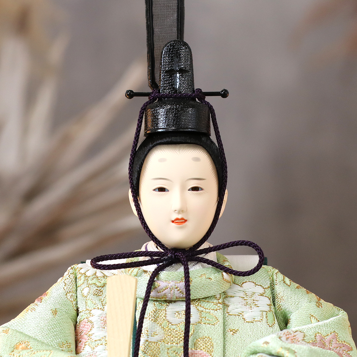 雛人形 ケース飾り セシル 芥子親王 アートフラワー 木目 アクリル