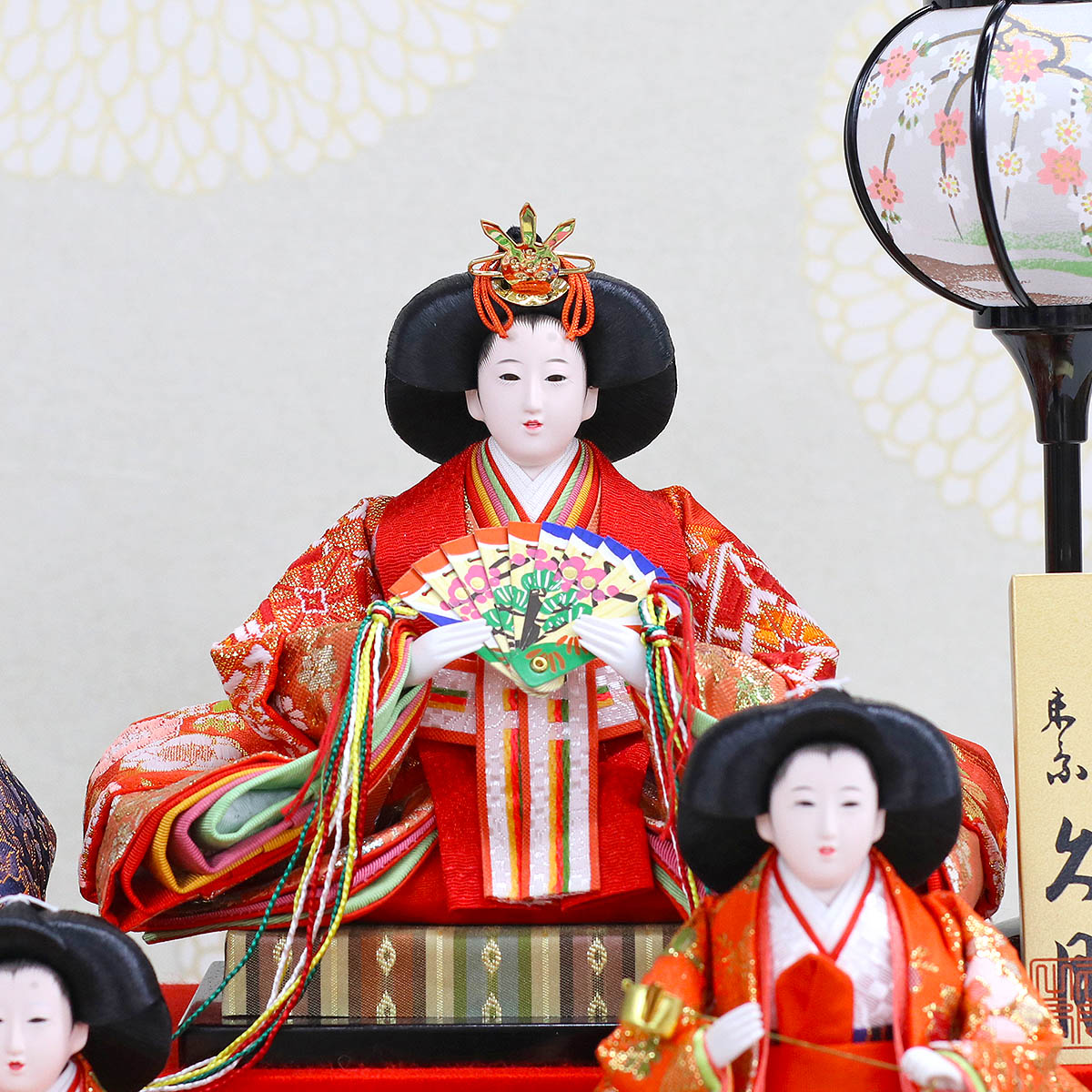 雛人形 ケース飾り 久月 衣裳着 ケース入り 五人揃 芥子親王 柳官女