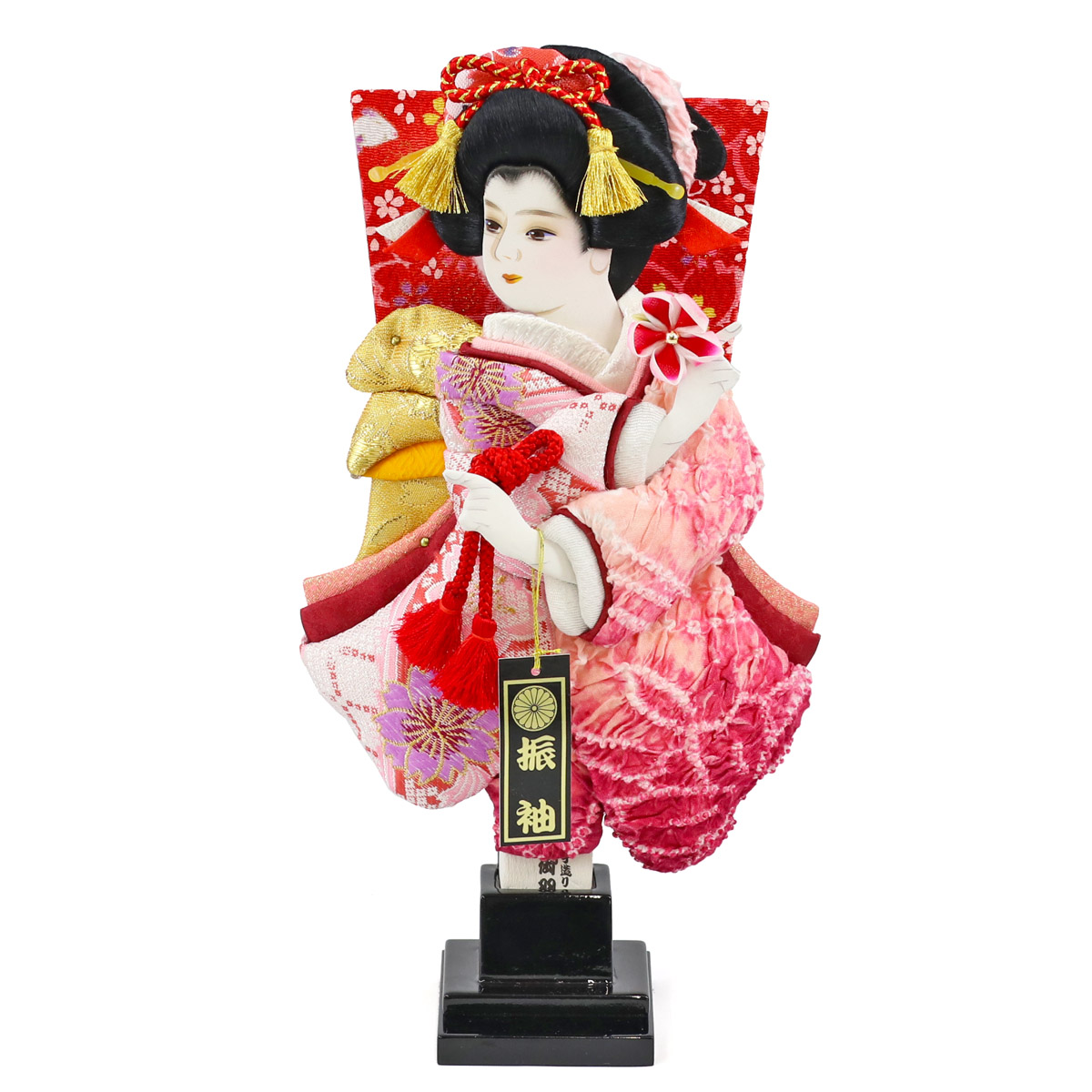 羽子板 お祝い 初正月 8号 飾り台セット ミニ コンパクト 8-5 : 雛人形