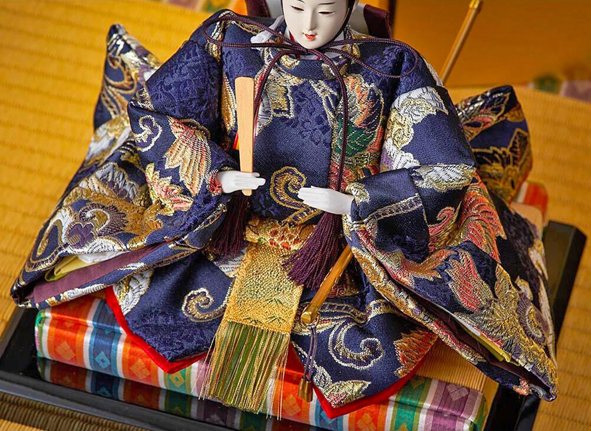 雛人形 収納飾り 西陣織金襴 衣裳着 三五親王 収納親王飾り 人形の久月