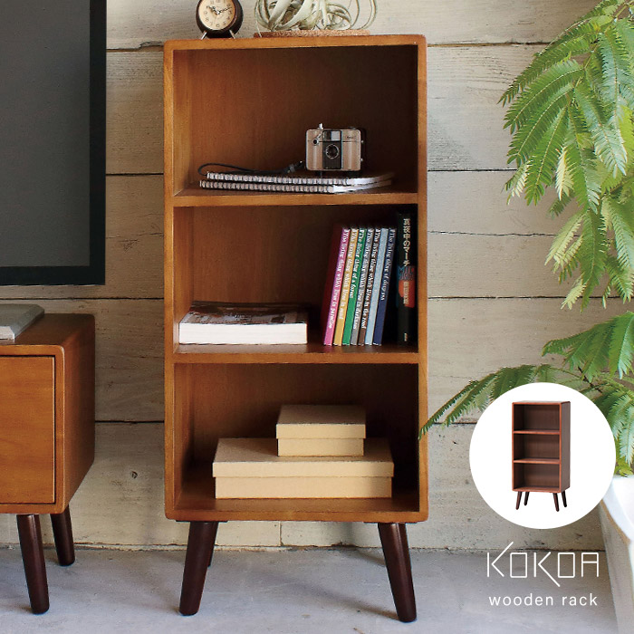 小さめ木製ラック 本棚 幅40cm 奥行き30cm 収納棚 シェルフ kokoa-or