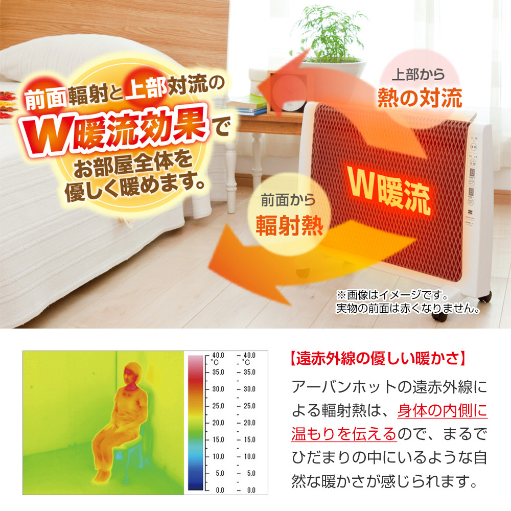 遠赤外線パネルヒーター アーバンホット RH-2201 ゼンケン 正規品 4.5