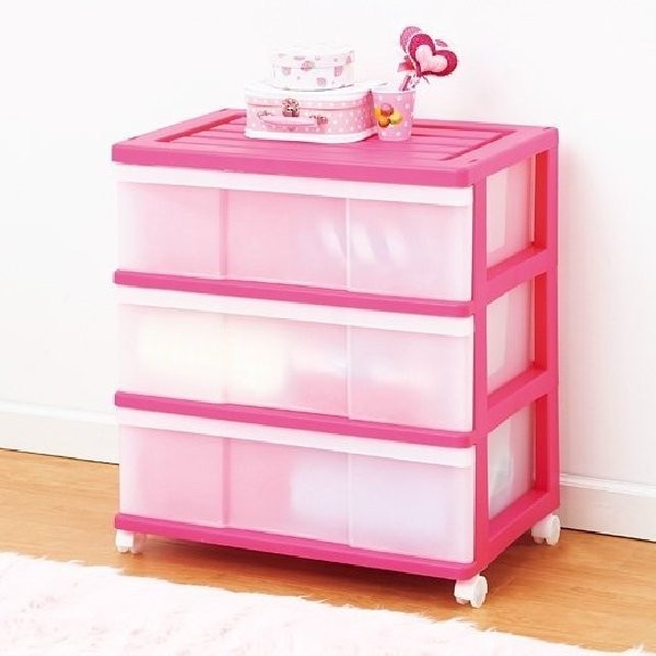 衣装ケース 収納ケース 引き出し プラスチック ワイド チェスト 3段