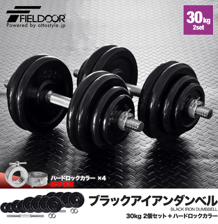 1年保証 ダンベル 30kg 2個セット アイアンダンベル 2個 セット